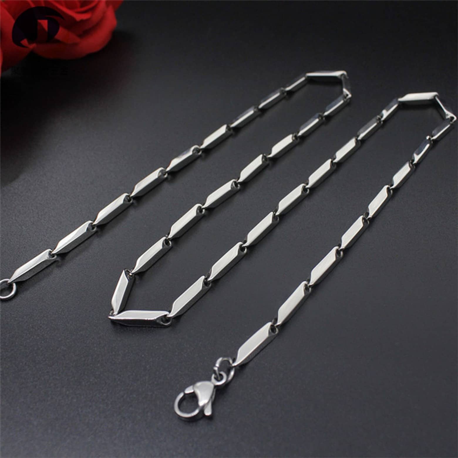 FASHION FRILL Silver Plated Stainless Steel Chain ( Pack of 1 )