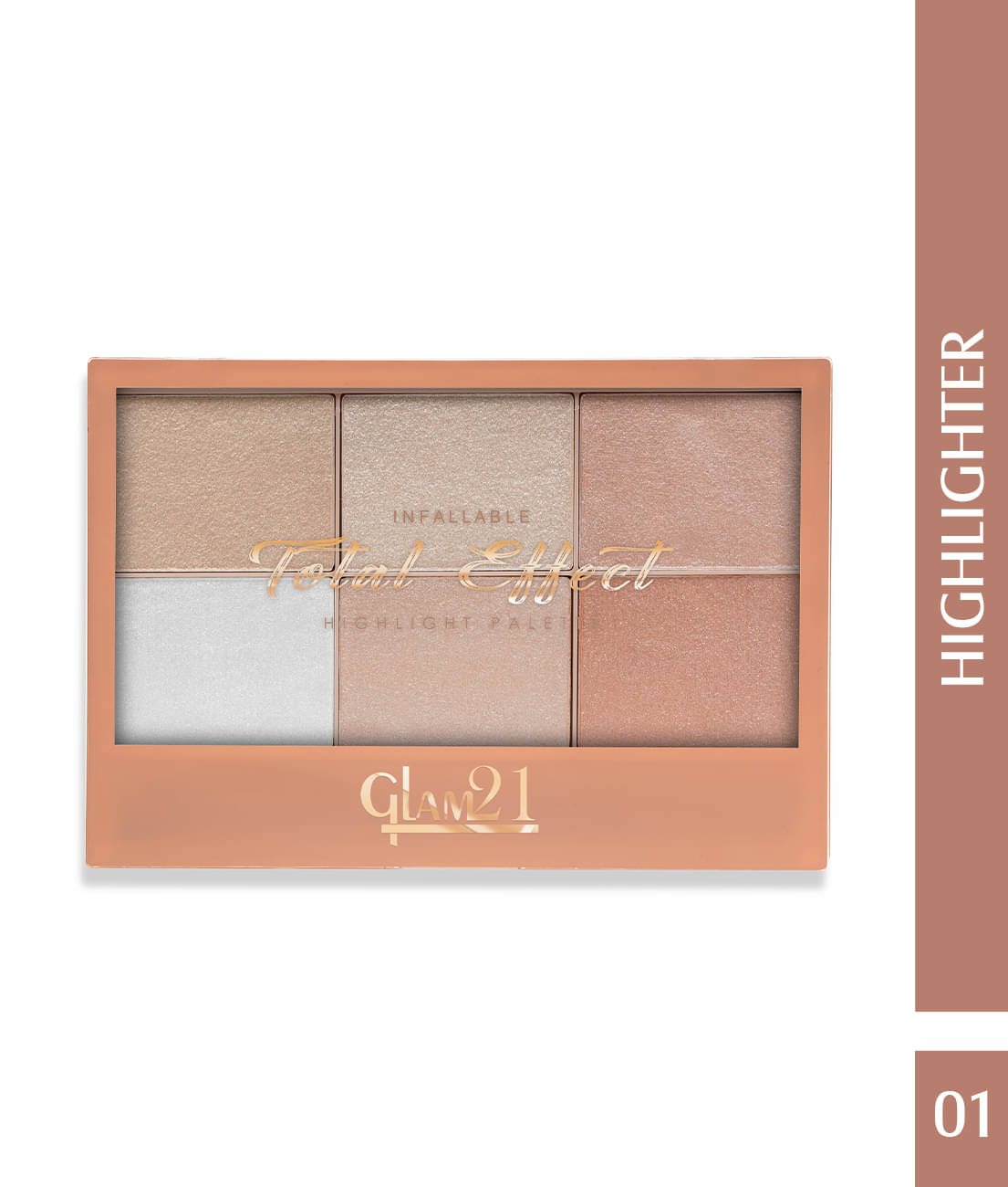     			Glam21 Total Effect Highlight Palette Get Multidimensional Glow With Silky Texture 40gm Shade-01
