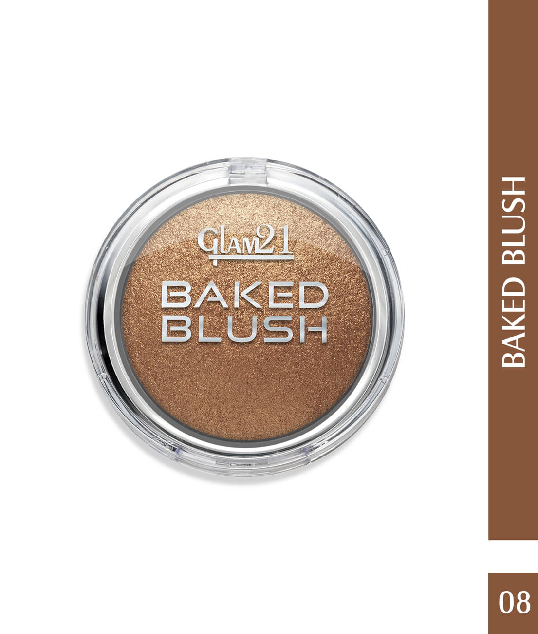     			Glam21 Baked Blusher Highly Pigmented Formula Long-lasting Illuminating Texture 6gm Shade-08
