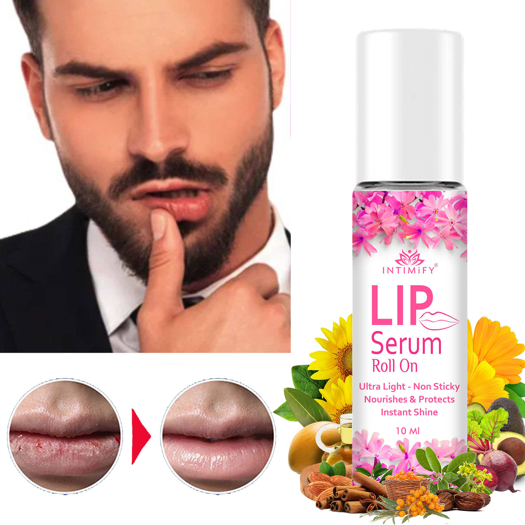     			Intimify Pink Lip Serum, Lip Serum Roll On, Lip Serum, Beetroot Lip Serum, Lip Plumping, 10 Ml