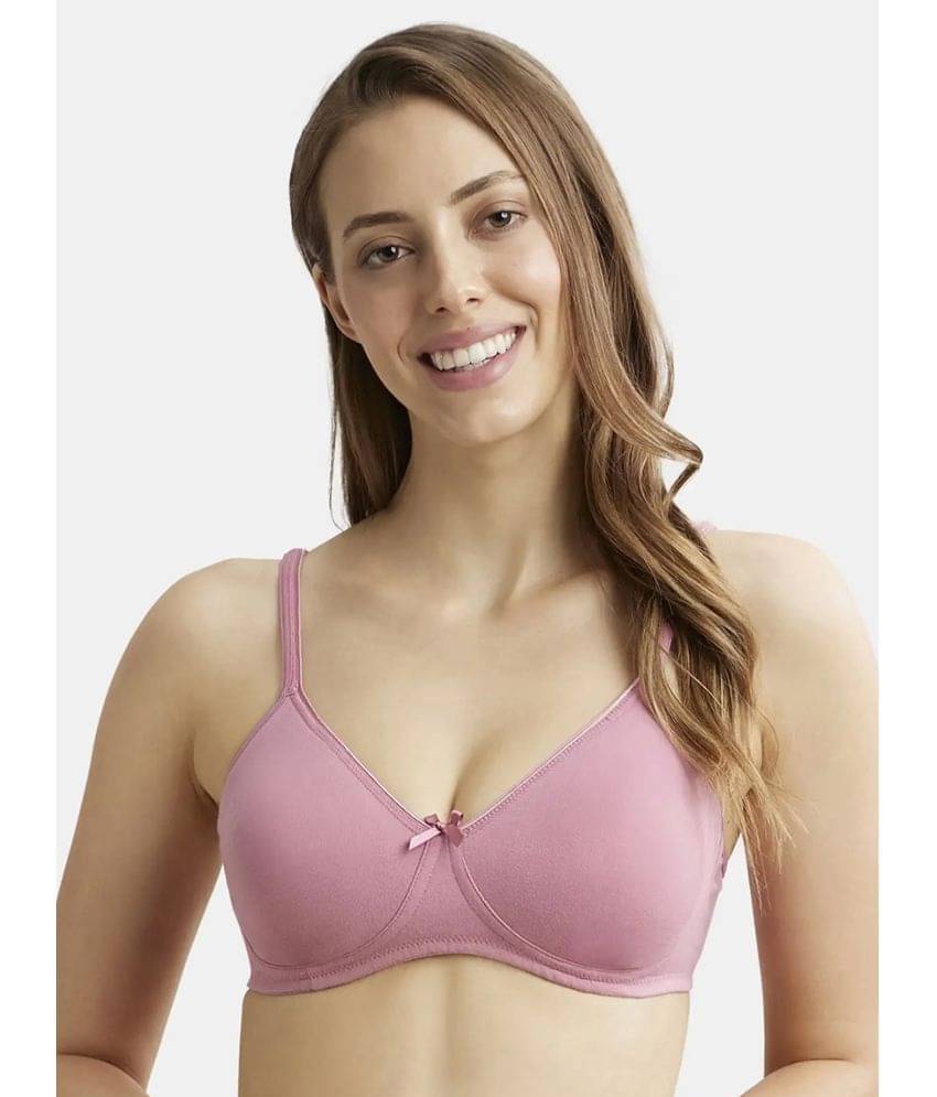 Jockey 1722 Wirefree Non Padded Super Combed Cotton Elastane Everyday Bra - Heather Rose Jockey 1722 Wirefree Non Padded Super Combed Cotton Elastane Everyday Bra - Heather Rose