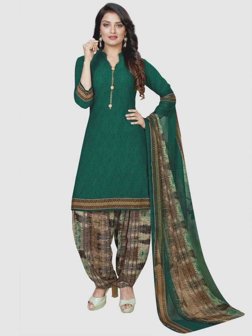 Kkrish Unstitched Crepe Printed Dress Material - Green ( Pack of 1 ) Kkrish Unstitched Crepe Printed Dress Material - Green ( Pack of 1 )