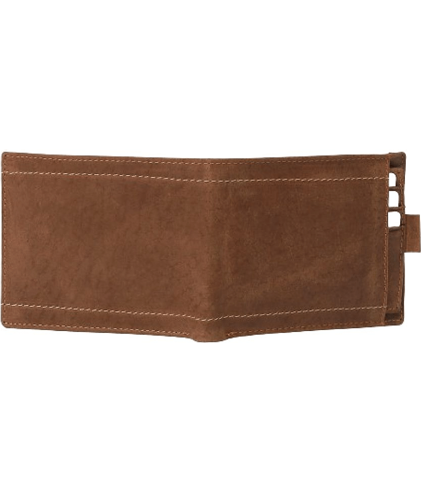 SAQAFY Khaki Leather Men's Two Fold Wallet,RFID Wallet,Regular Wallet ( Pack of 1 )