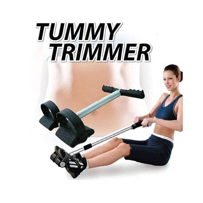     			Single Spring Tummy Trimmer Abs Exerciser Waist Trimmer-Body Toner-Fat Buster- Multipurpose Fitness Gym Equipment for Men and Women Pack of 1 Black