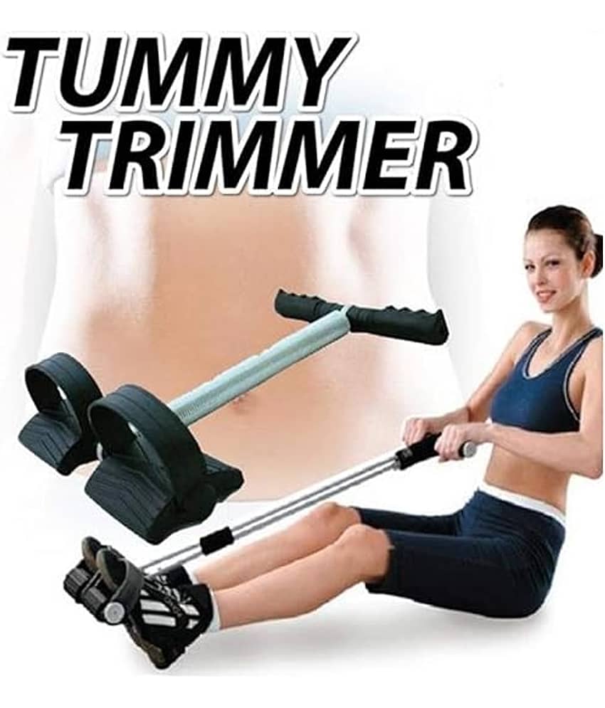 Single Spring Tummy Trimmer Abs Exerciser Waist Trimmer-Body Toner-Fat Buster- Multipurpose Fitness Gym Equipment for Men and Women Pack of 1 Black - Sports and Fitness Equipment | Buy online on ZillyBuy