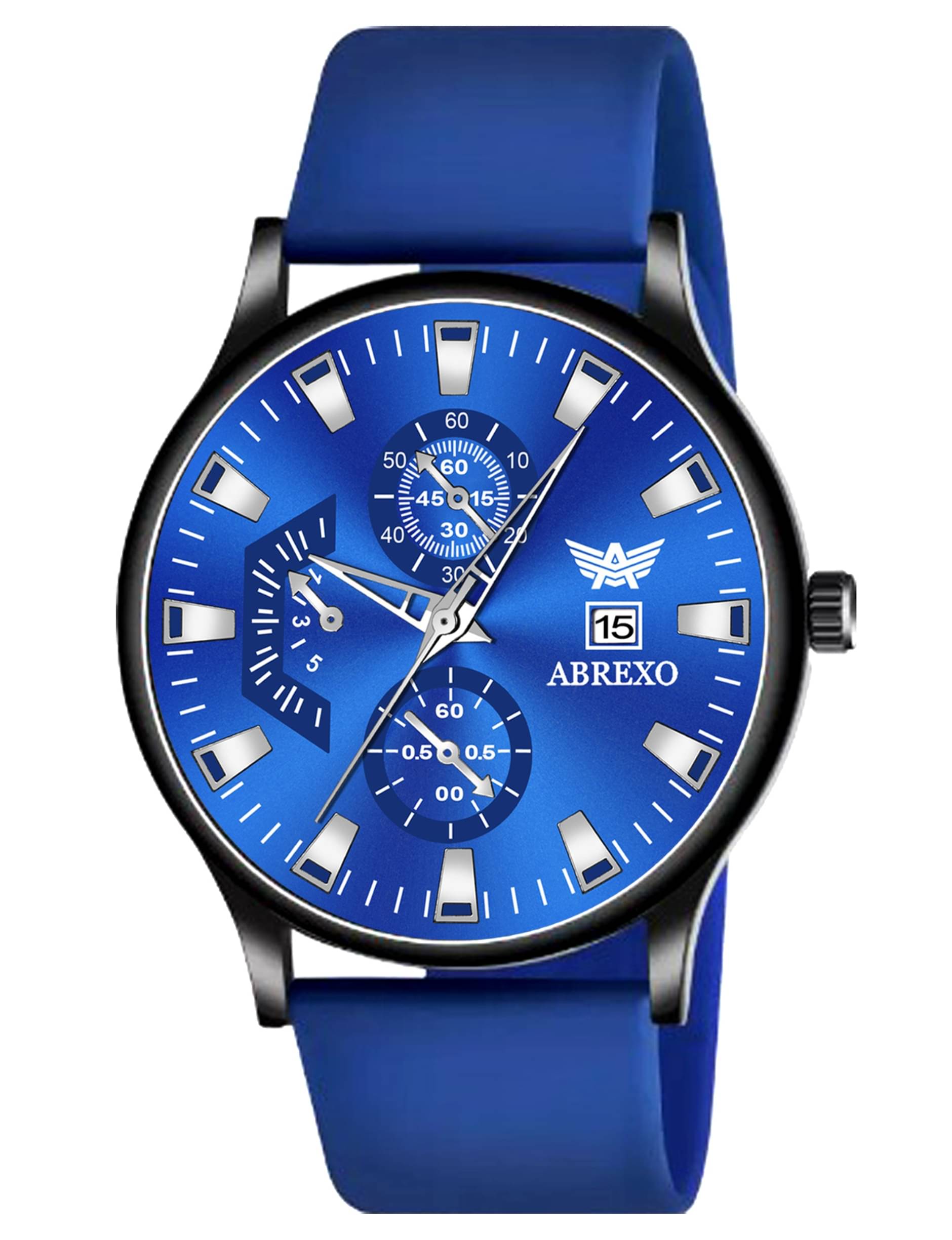     			Abrexo Blue Silicon Analog Men's Watch