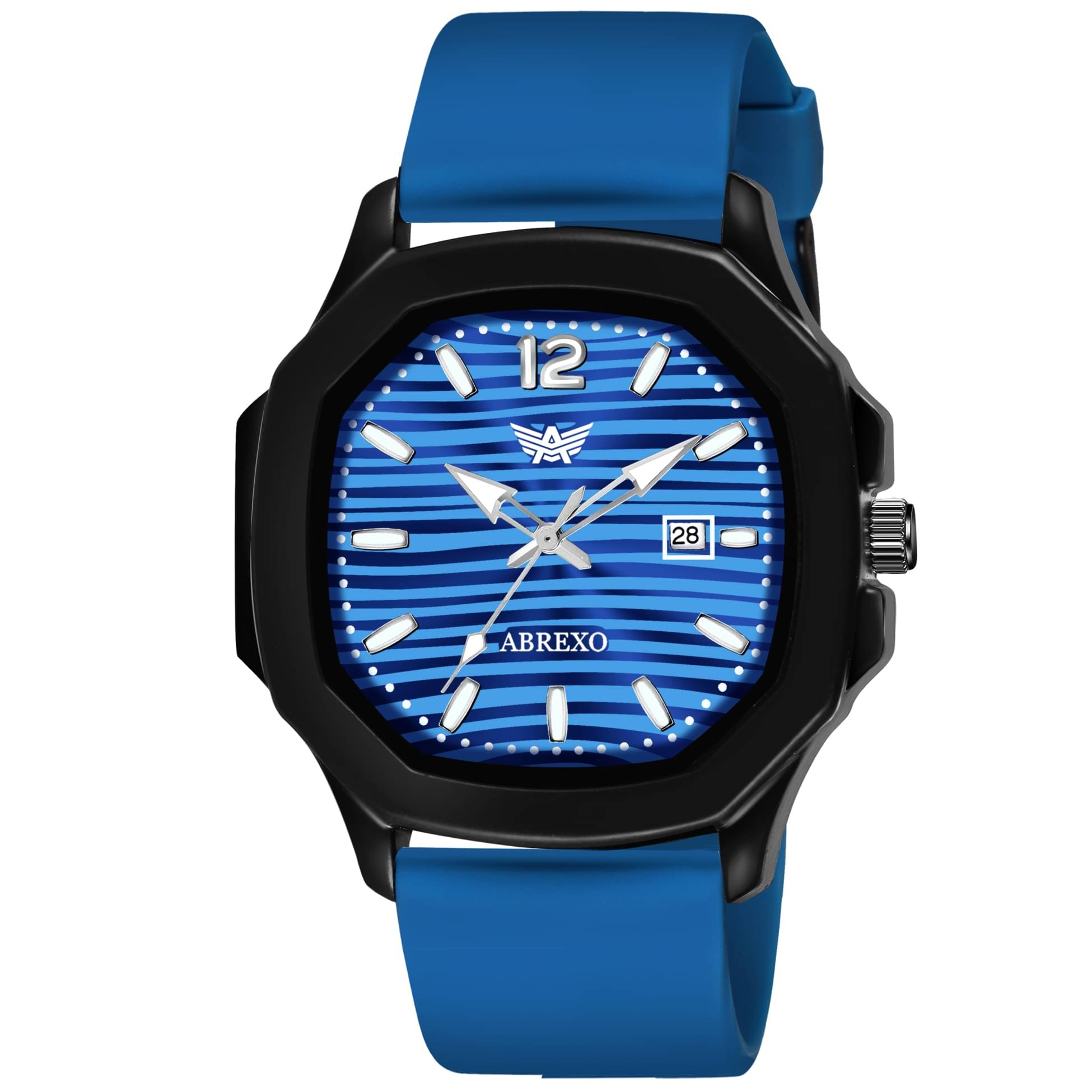     			Abrexo Blue Silicon Analog Men's Watch