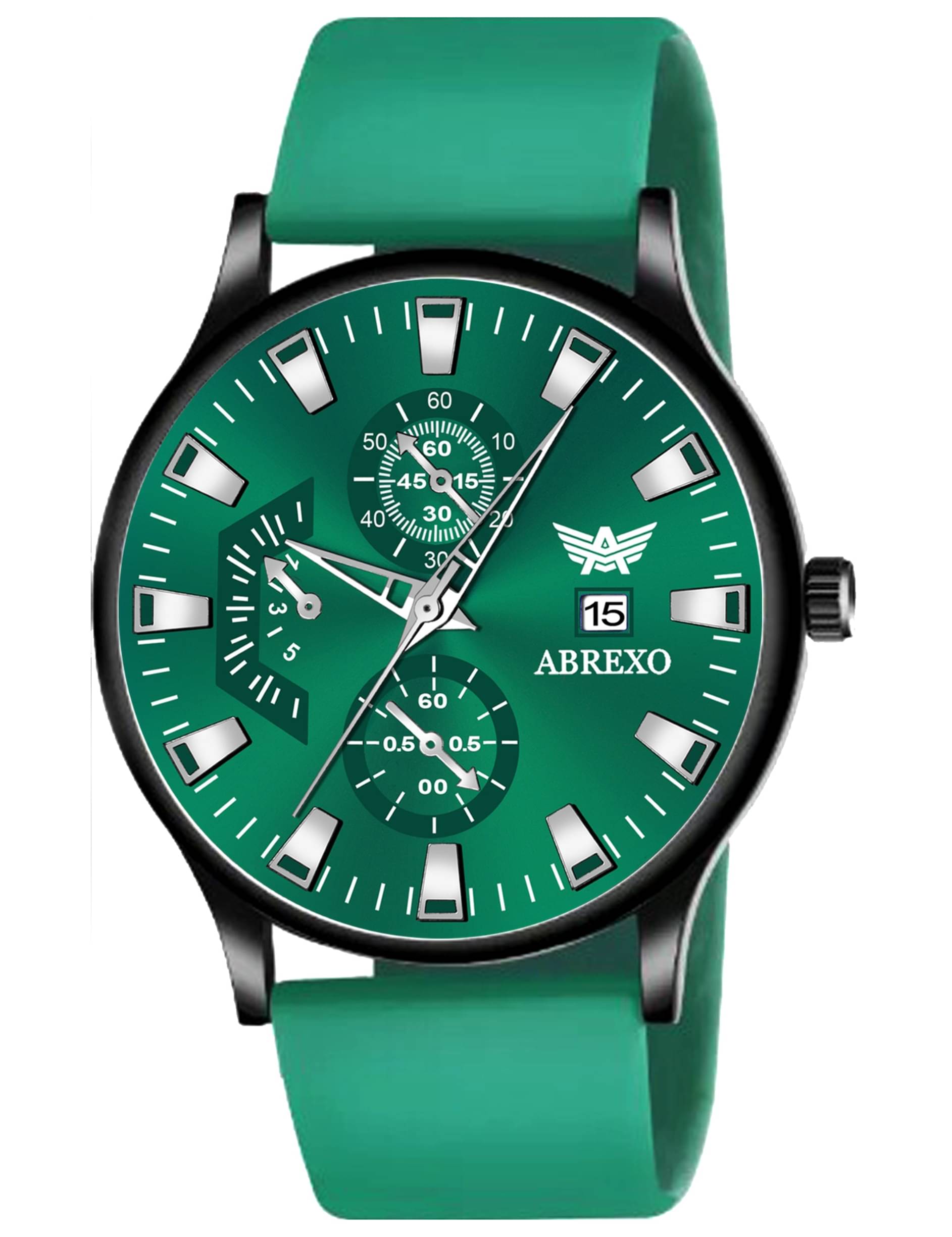     			Abrexo Green Silicon Analog Men's Watch