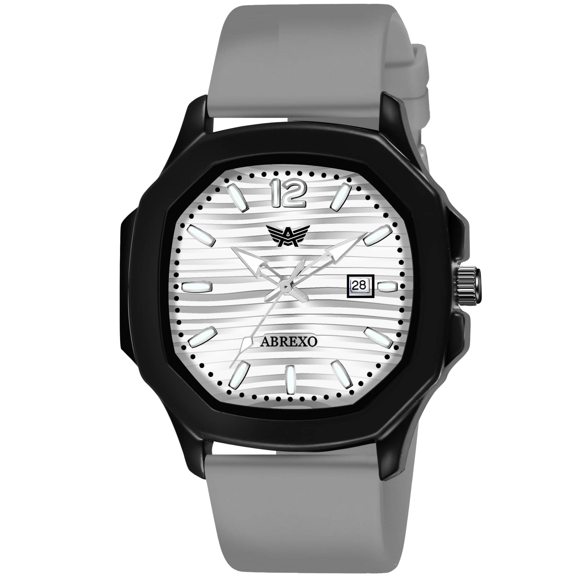     			Abrexo Light Grey Silicon Analog Men's Watch