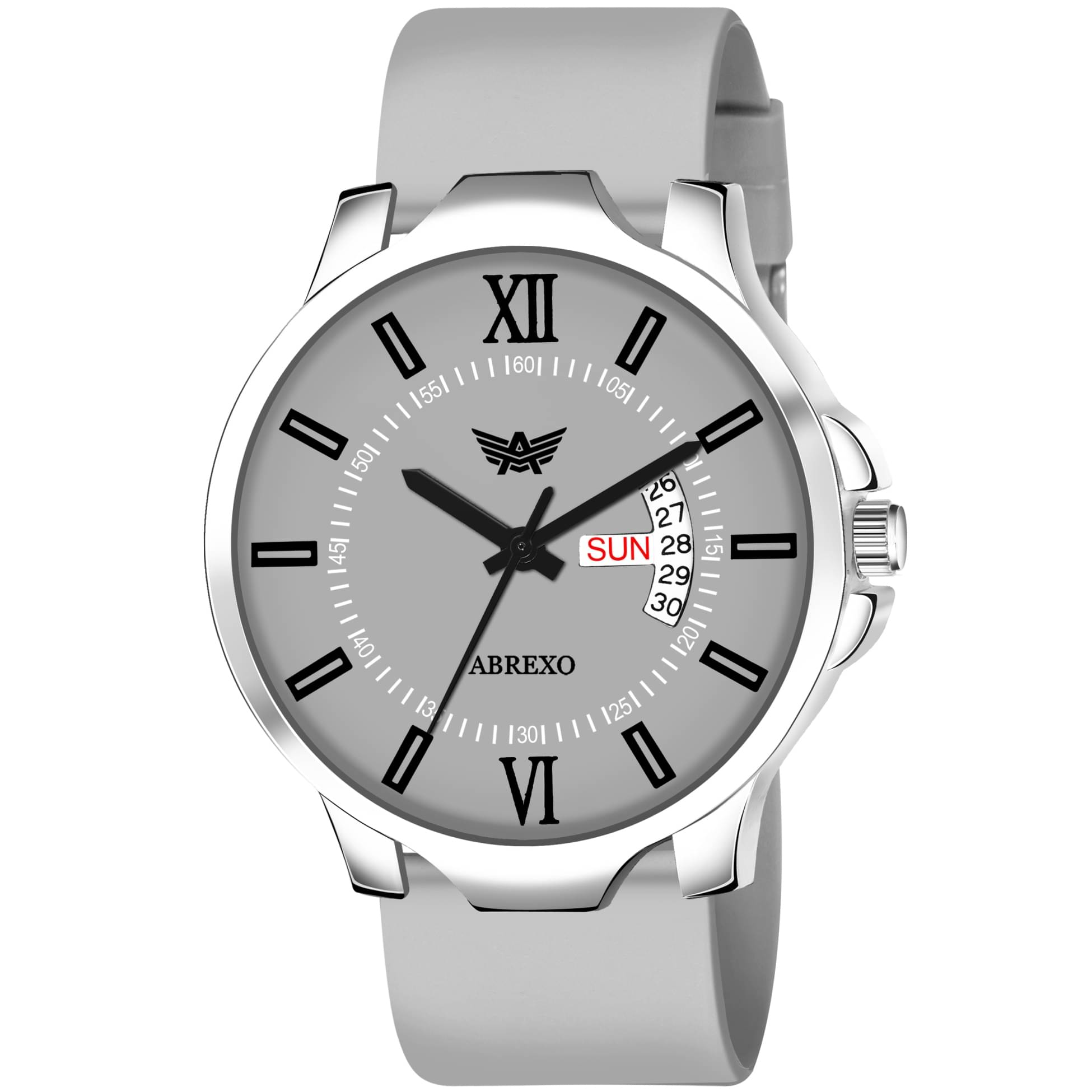     			Abrexo Light Grey Silicon Analog Men's Watch
