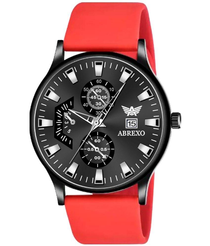     			Abrexo Red Silicon Analog Men's Watch