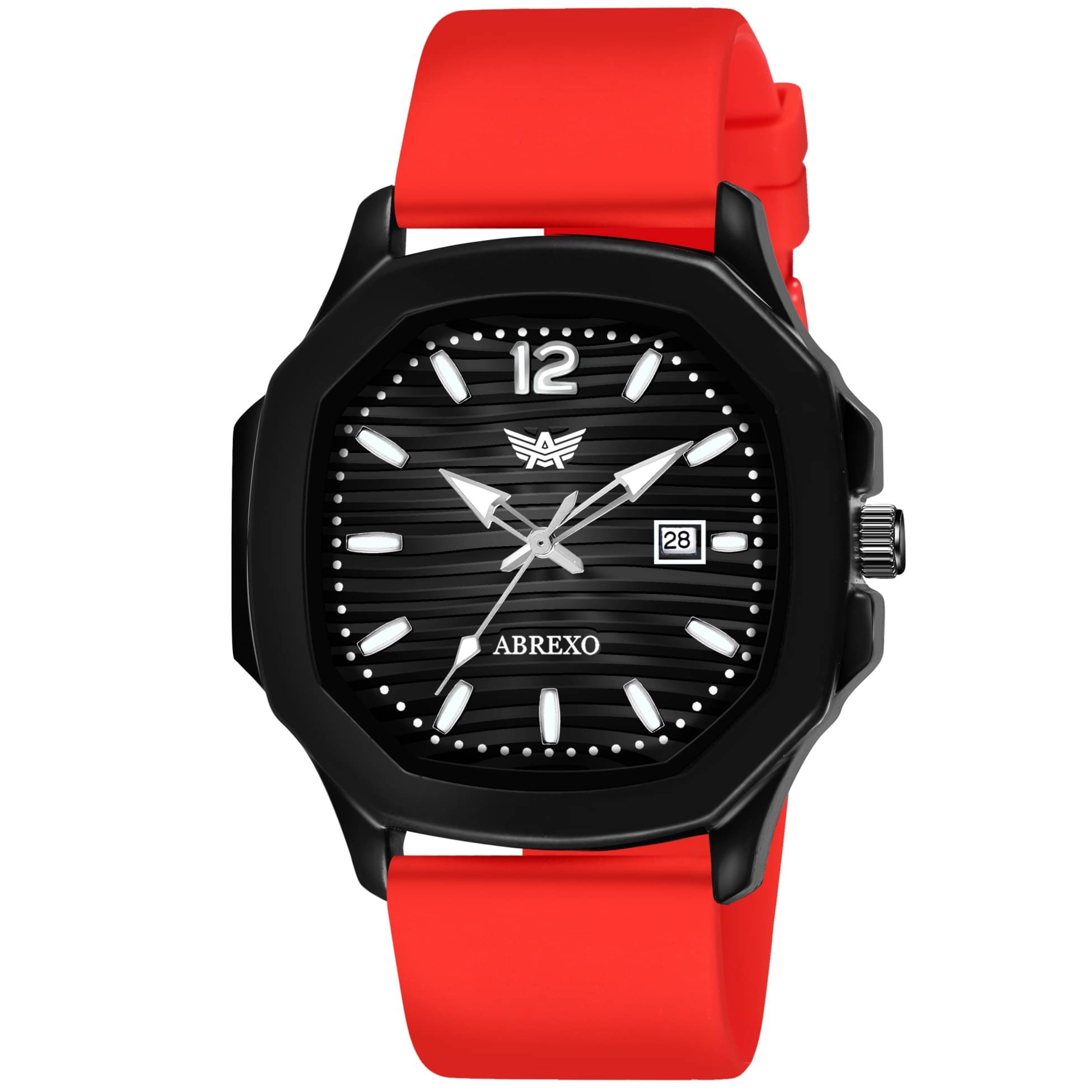     			Abrexo Red Silicon Analog Men's Watch