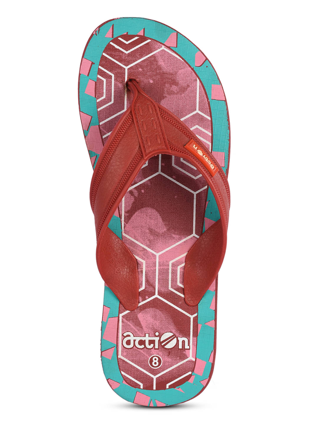     			Action Maroon Men's Thong Flip Flop