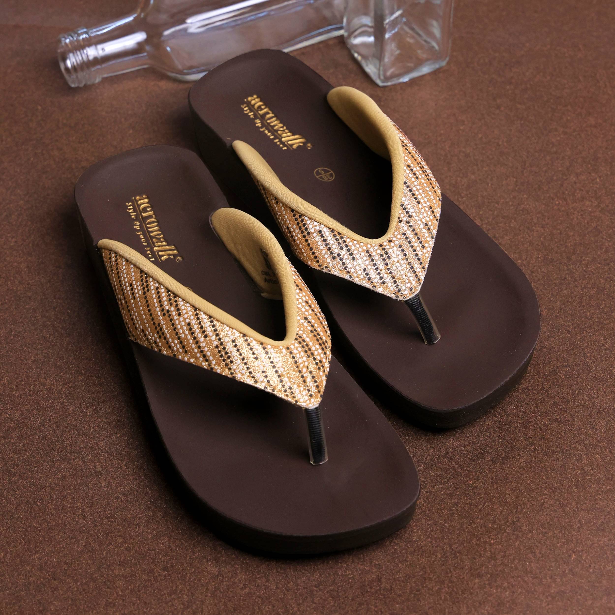     			Aerowalk Brown Women's Leather Slipper