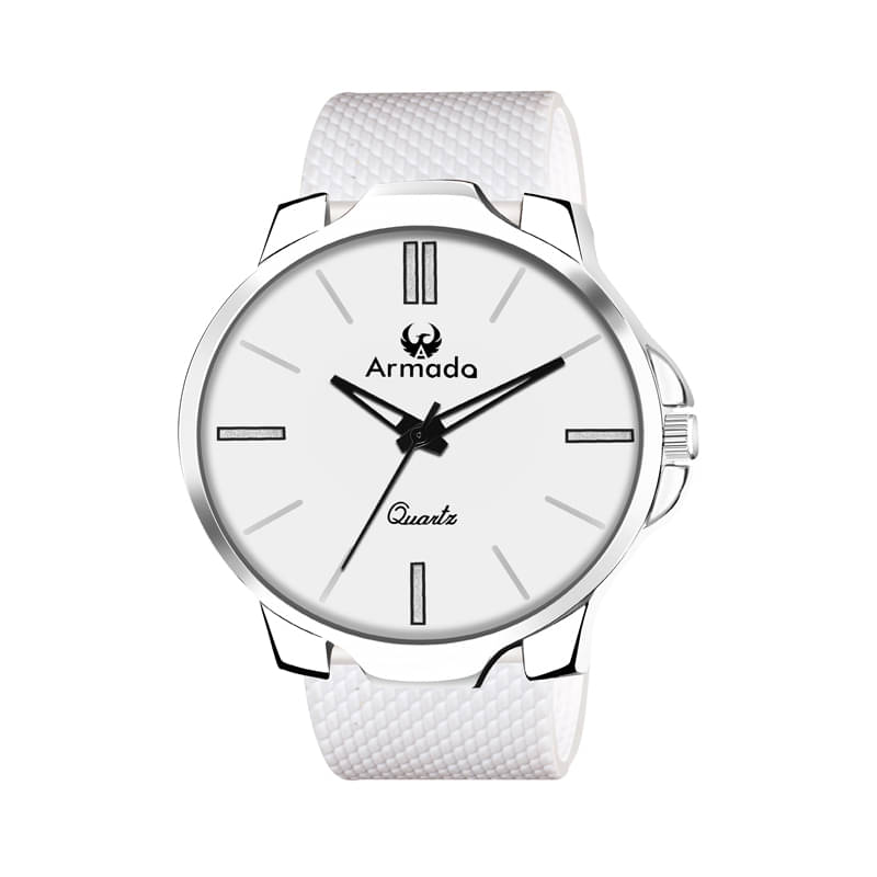     			Armado White Silicon Analog Men's Watch