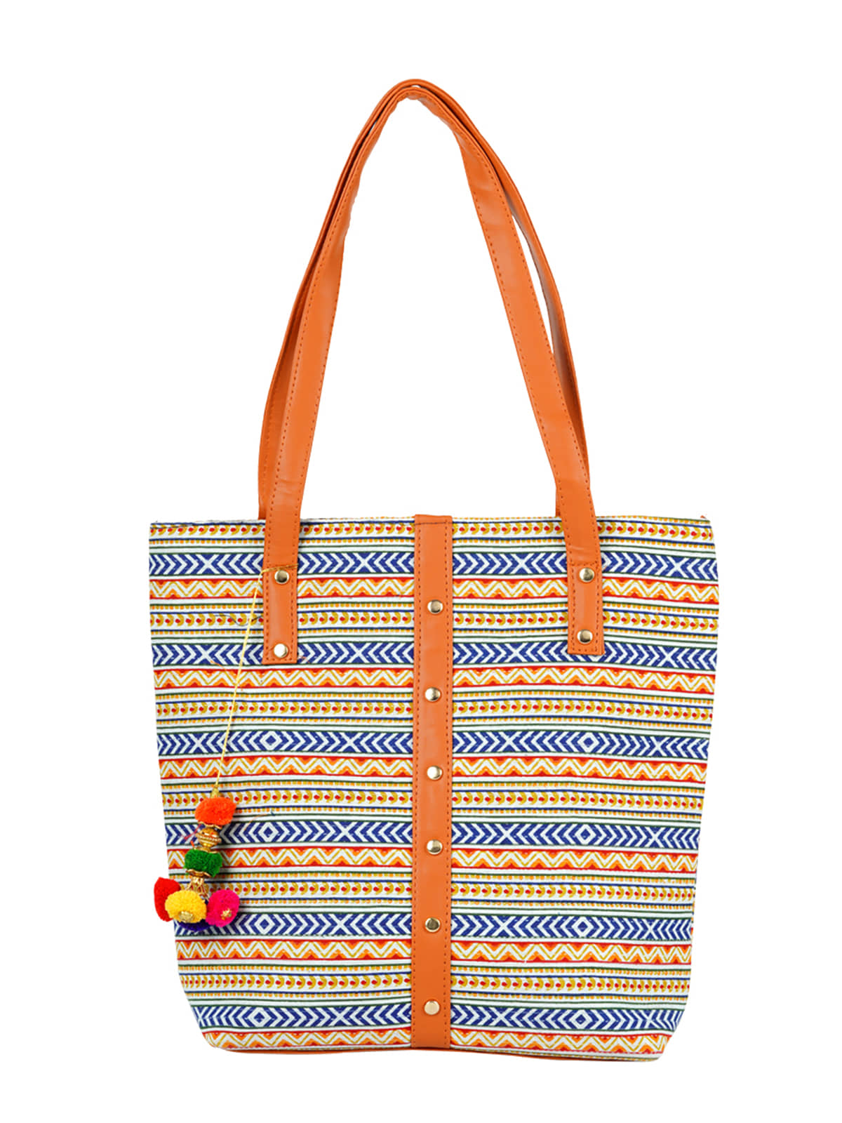Bulbul Blue Faux Leather Tote Bag - Handbags | Buy online on ZillyBuy