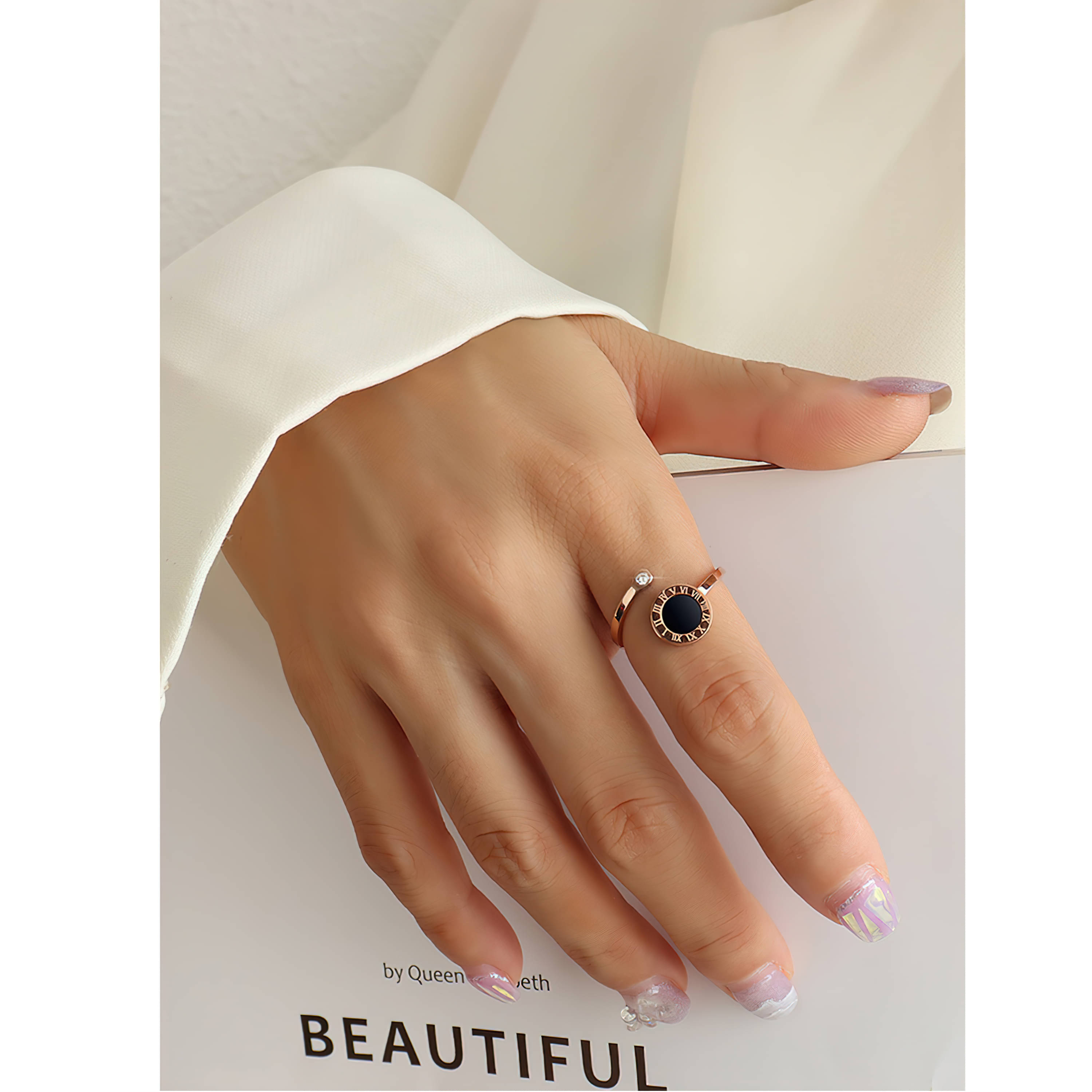     			FASHION FRILL Rose Gold Rings ( Pack of 1 )