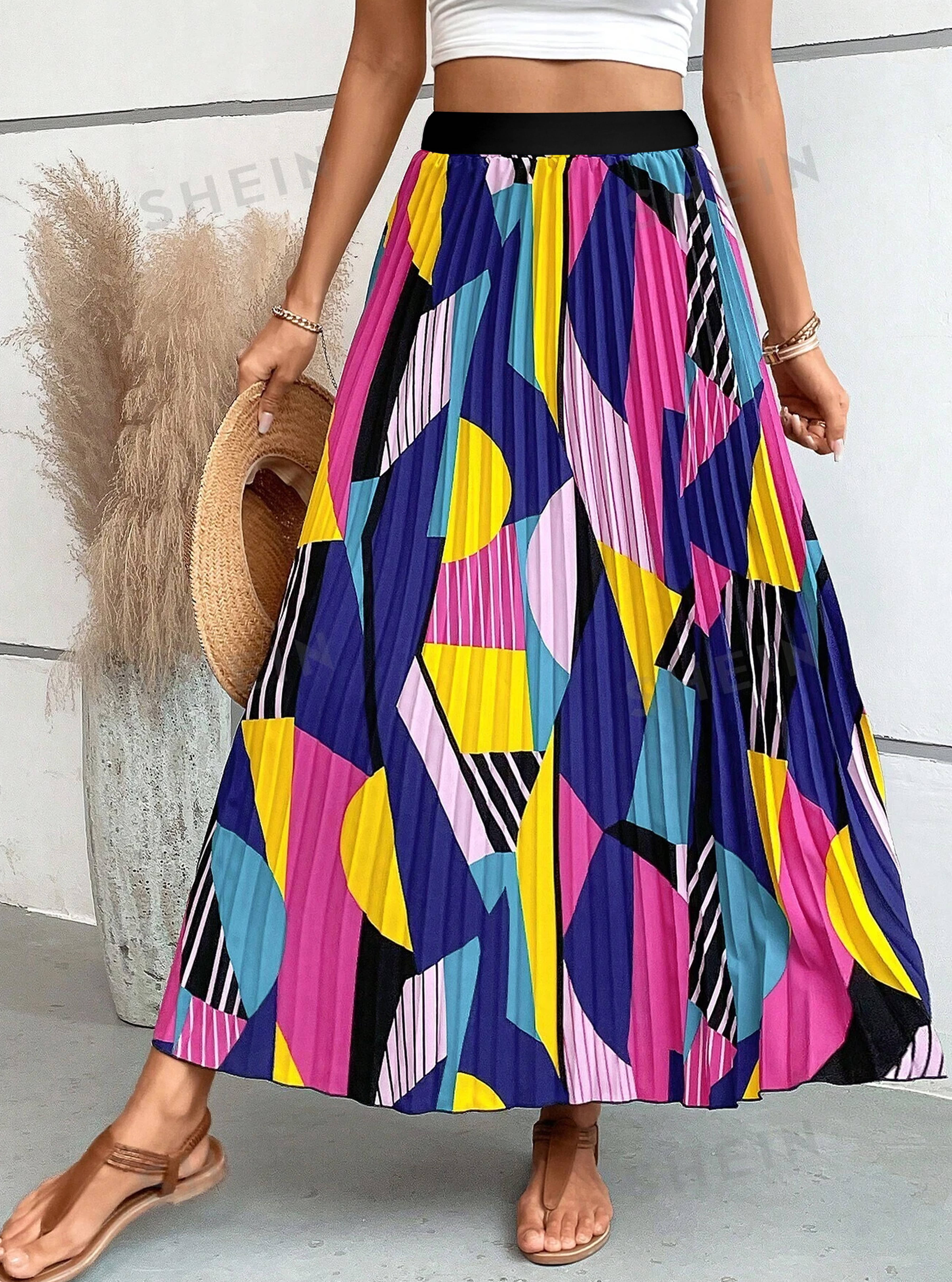 JASH CREATION Multi Color Polyester Women's Flared Skirt ( Pack of 1 ) JASH CREATION Multi Color Polyester Women's Flared Skirt ( Pack of 1 )