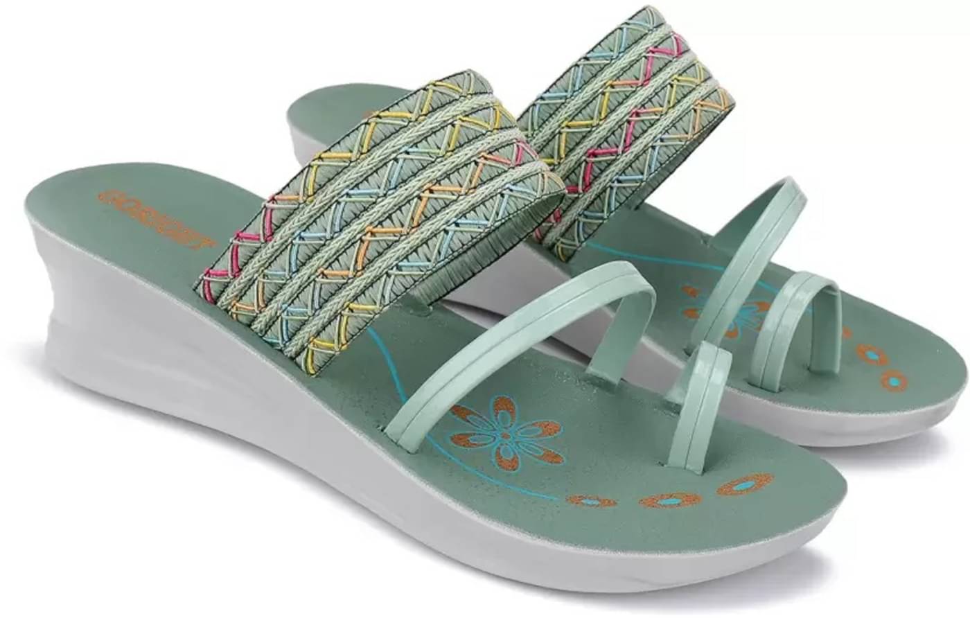     			PENNEN Green Women's Flats
