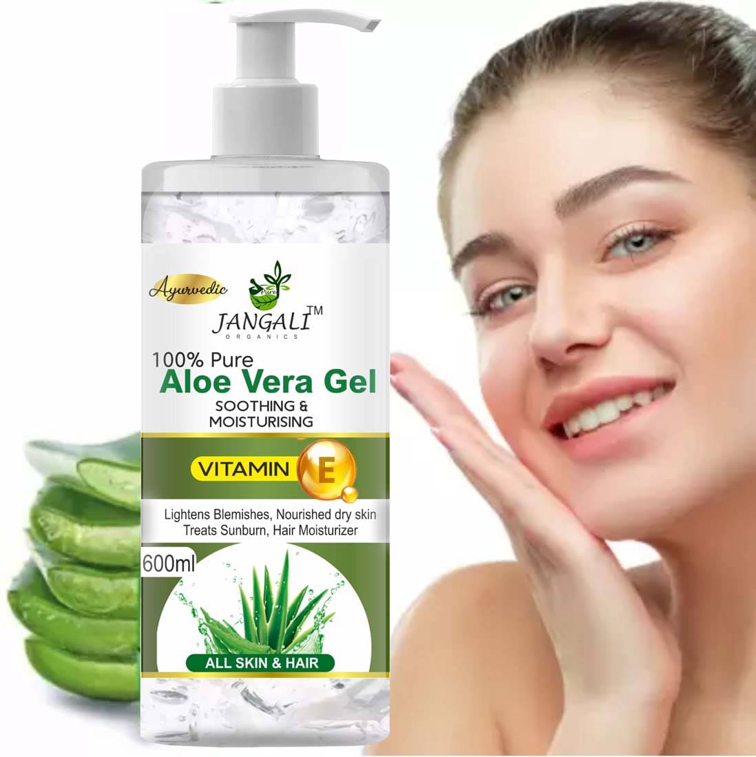 PURE Jangali ORGANICS PURE Aloe Vera Gel - Moisturize Skin & Younger Looking (600 ml) PURE Jangali ORGANICS PURE Aloe Vera Gel - Moisturize Skin & Younger Looking (600 ml)