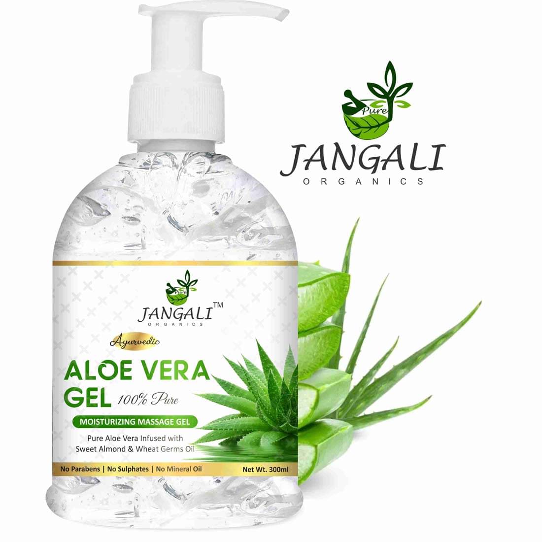     			Pure Jangali Organics Moisturizer All Skin Type Aloe Vera ( 300 ml )