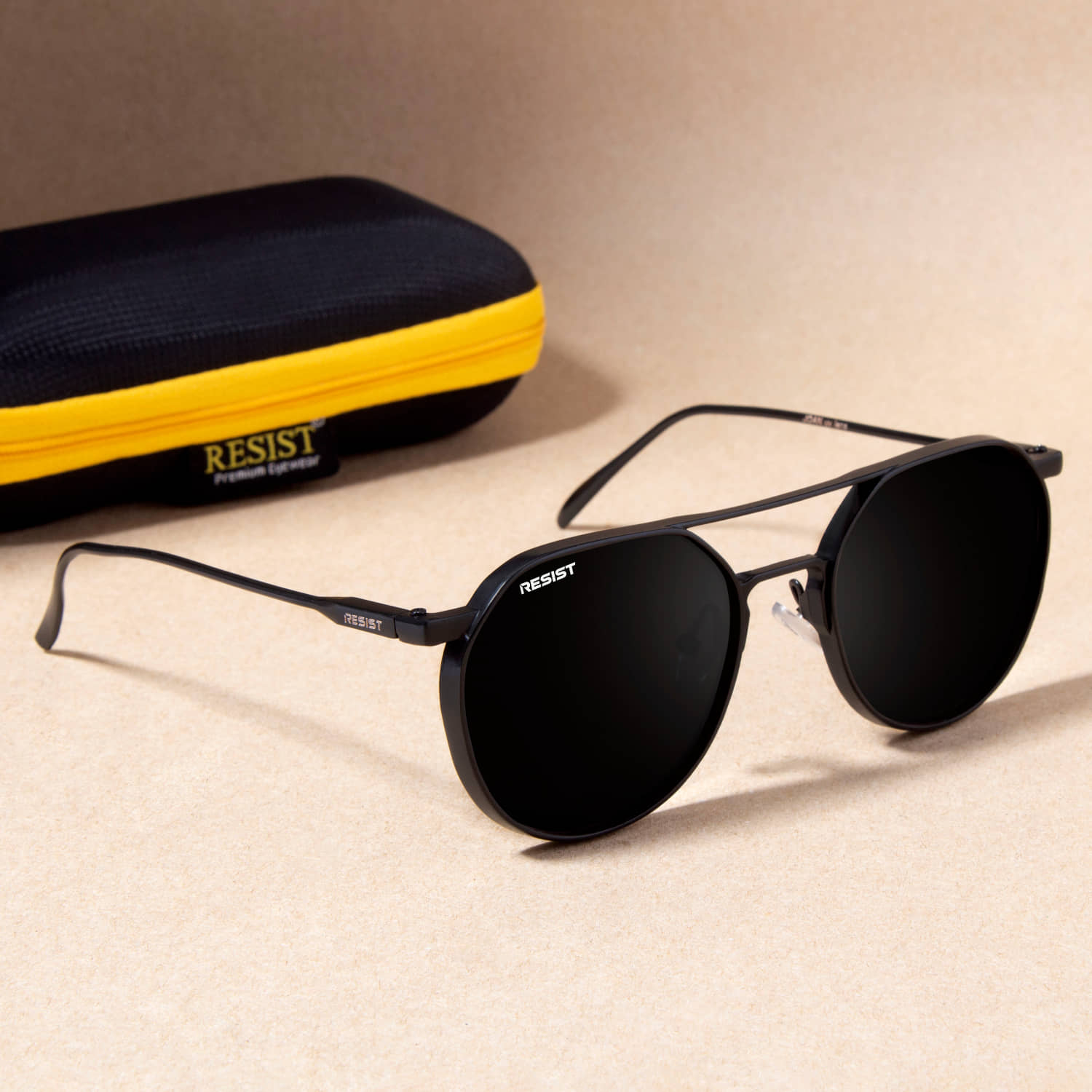 RESIST EYEWEAR Black Round Sunglasses ( Pack of 1 ) - Sunglasses | Buy online on ZillyBuy