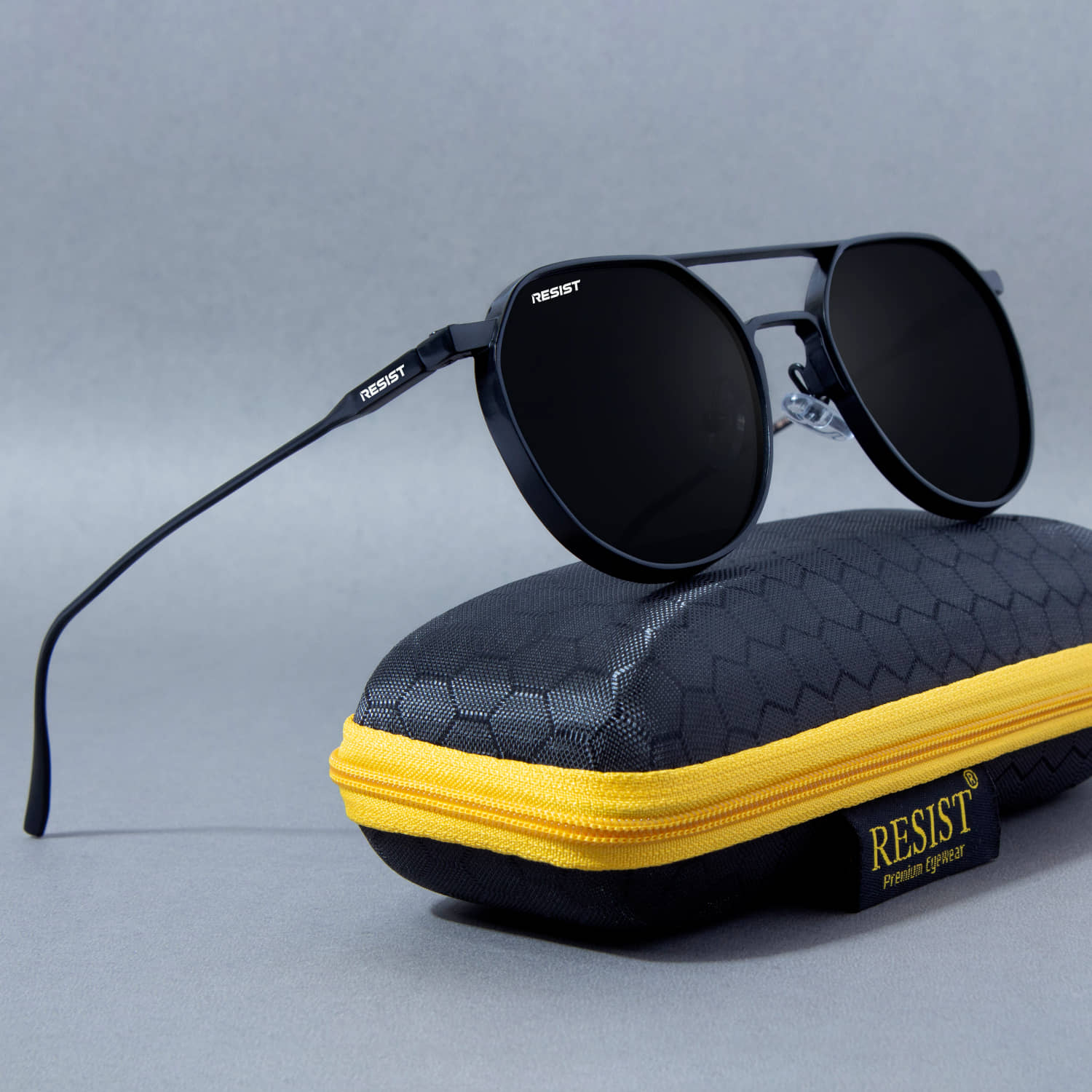 RESIST EYEWEAR Black Round Sunglasses ( Pack of 1 ) - Sunglasses | Buy online on ZillyBuy