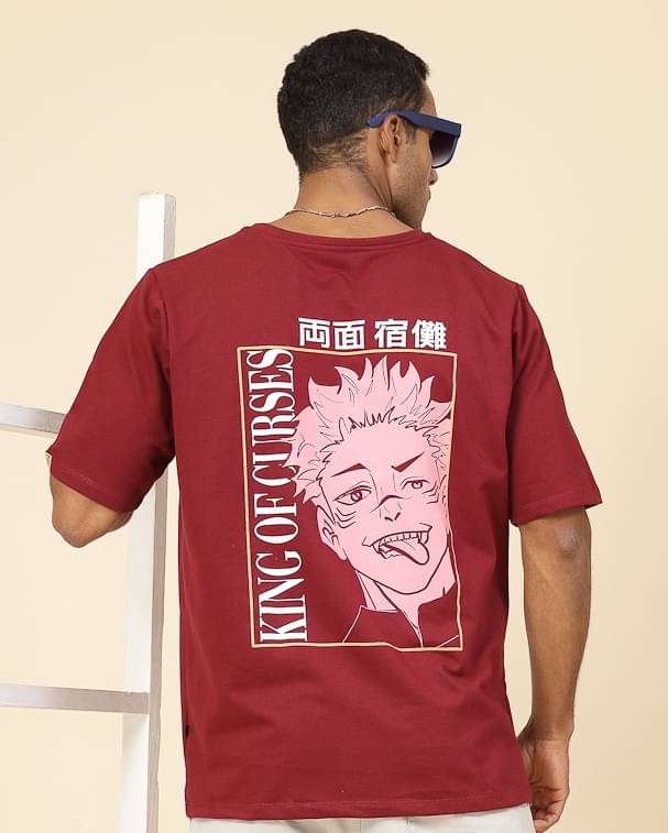 Rigo Pack of 1 Cotton Blend Oversized Fit Men's T-Shirt ( Maroon )     			Rigo Pack of 1 Cotton Blend Oversized Fit Men's T-Shirt ( Maroon )