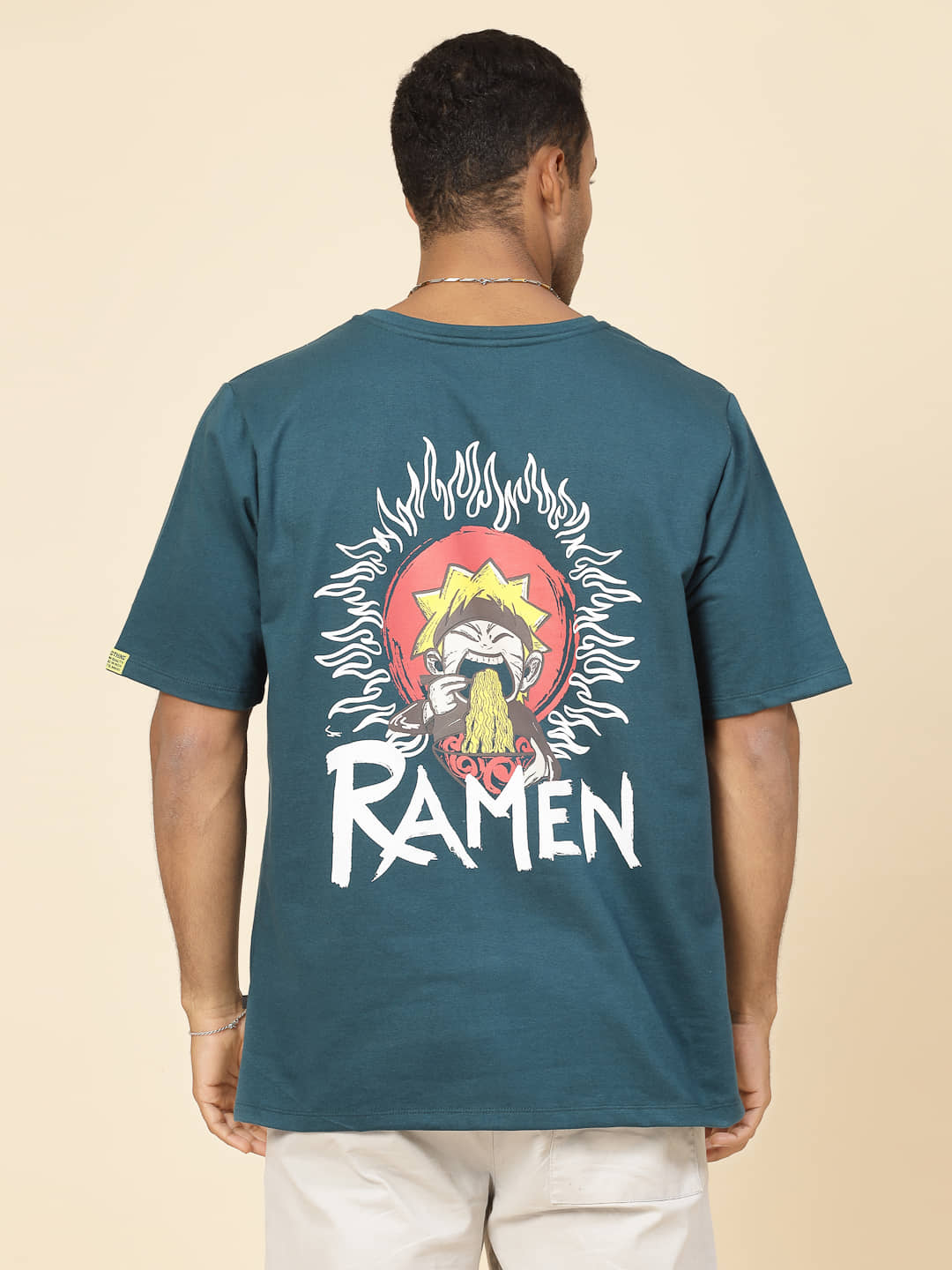 Rigo Pack of 1 Cotton Blend Oversized Fit Men's T-Shirt ( Teal )