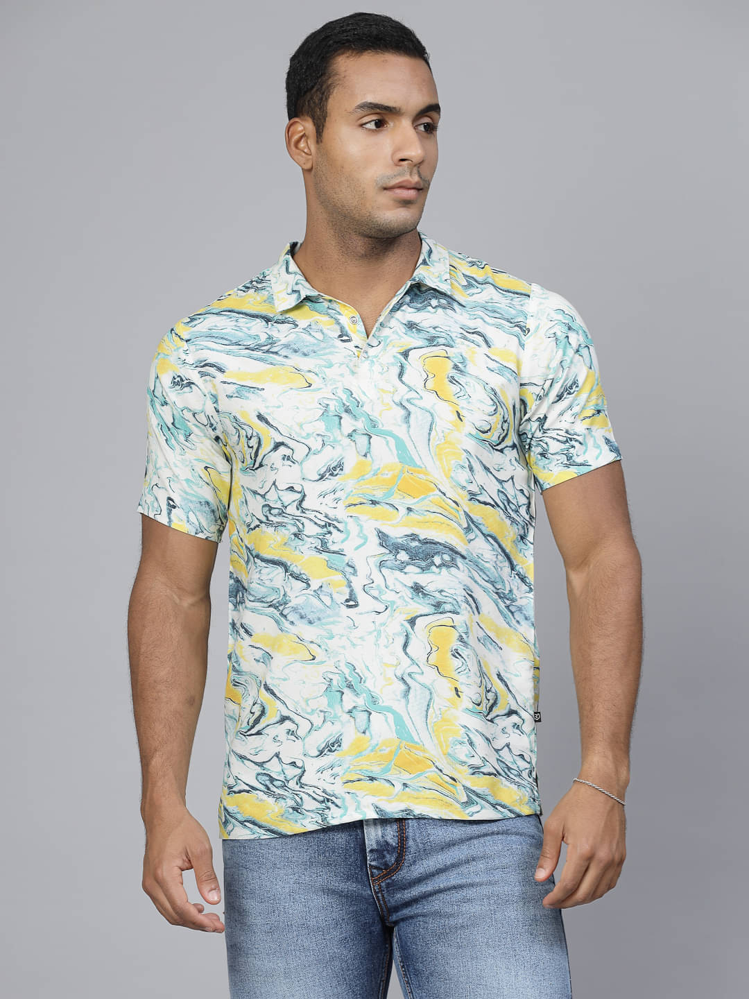 Rigo Viscose Slim Fit Printed Half Sleeves Men's Polo T Shirt - Yellow ( Pack of 1 ) Rigo Viscose Slim Fit Printed Half Sleeves Men's Polo T Shirt - Yellow ( Pack of 1 )