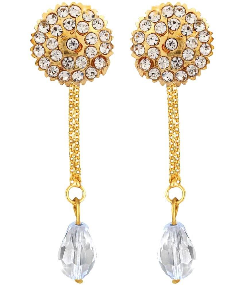     			Vighnaharta Golden Drop Earrings ( Pack of 1 )