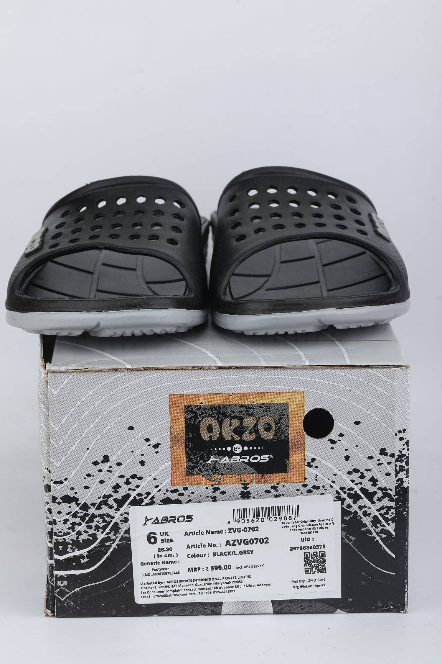     			Abros Black Men's Slide Flip Flop