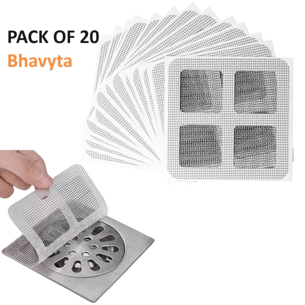     			Bhavyta Drain Hair Catcher Drain Cleaner Pad Disposable Drain Hair Catcher 150 Pack of 20