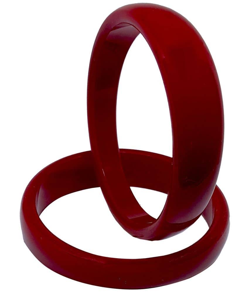 Bovzen Red Bangle ( Pack of 2 ) - Bangles & Bracelets | Buy online on ZillyBuy