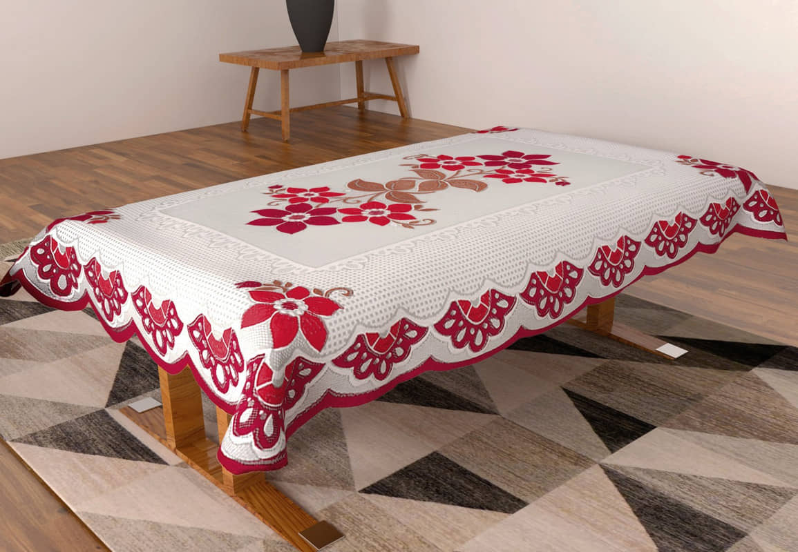 CASA FURNISHING Polyester Single Centre Table Cover ( 152 cm x 101 cm )