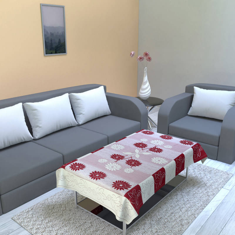     			CASA FURNISHING Polyester Single Centre Table Cover ( 152 cm x 101 cm )