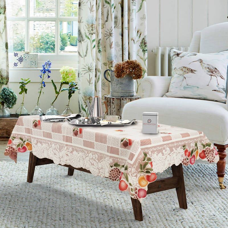 CASA FURNISHING Polyester Single Centre Table Cover ( 152 cm x 101 cm ) CASA FURNISHING Polyester Single Centre Table Cover ( 152 cm x 101 cm )