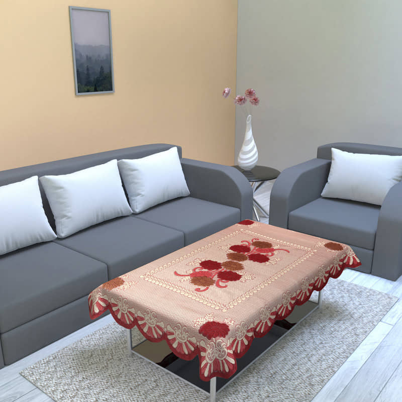 CASA FURNISHING Polyester Single Centre Table Cover ( 152 cm x 101 cm )