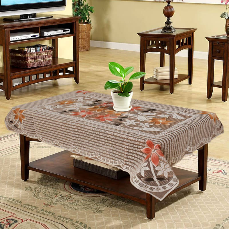 CASA FURNISHING Polyester Single Centre Table Cover ( 152 cm x 101 cm ) CASA FURNISHING Polyester Single Centre Table Cover ( 152 cm x 101 cm )