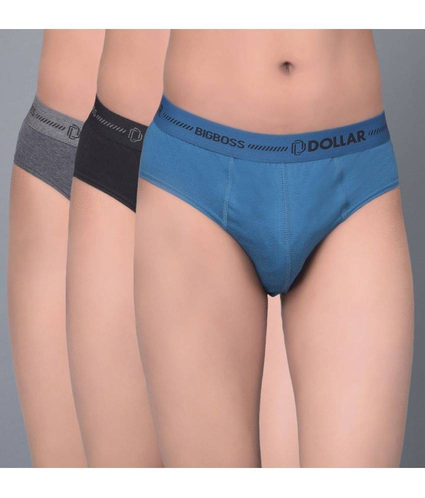     			Dollar Bigboss Pack of 3 Boys Cotton Blend Briefs ( Multi Color )