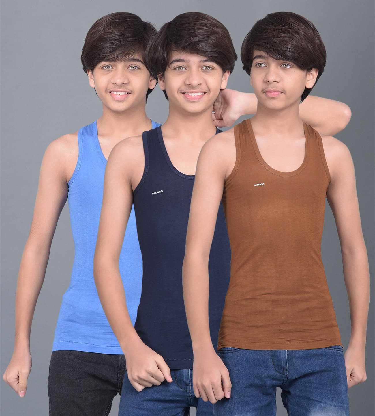     			Dollar Bigboss Pack of 3 Boys Cotton Blend ( Multi Color )