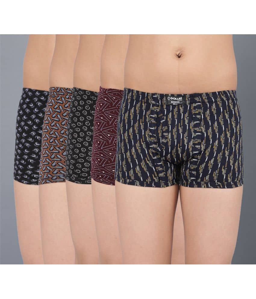 Dollar Bigboss Pack of 5 Boys Cotton Blend Trunks ( Multi Color ) - Nightwear & Loungewear | Buy online on ZillyBuy