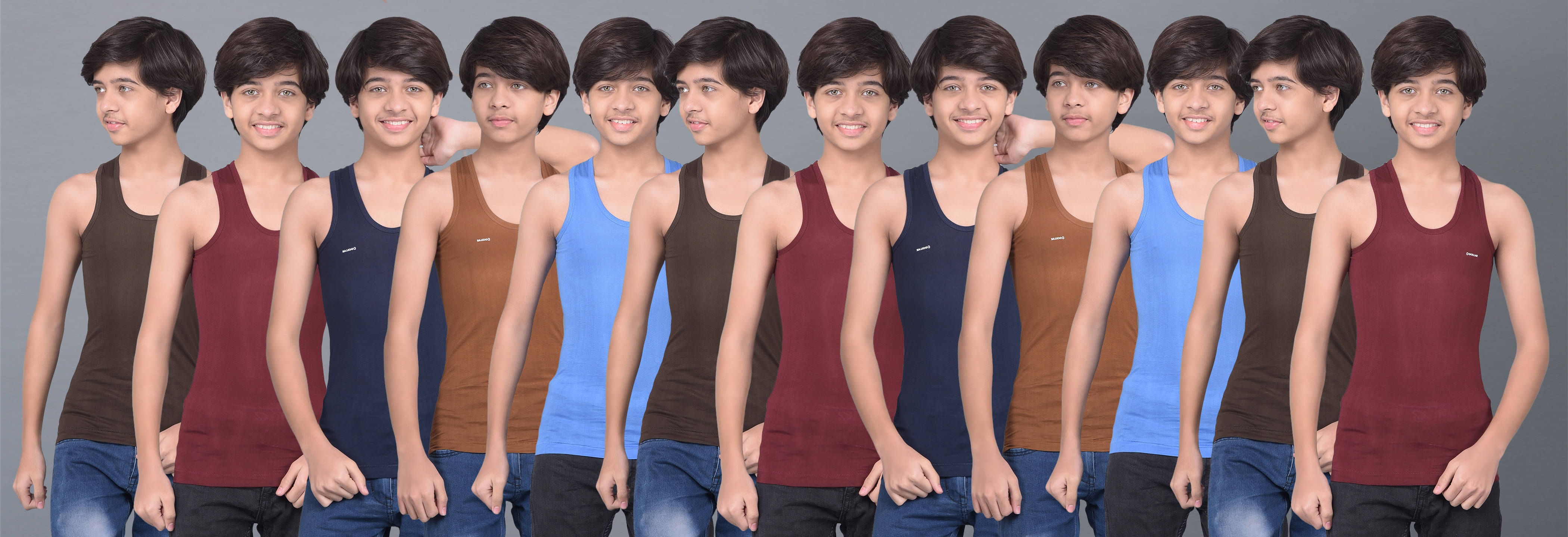     			Dollar Bigboss Pack of 12 Boys Cotton Blend ( Multi Color )