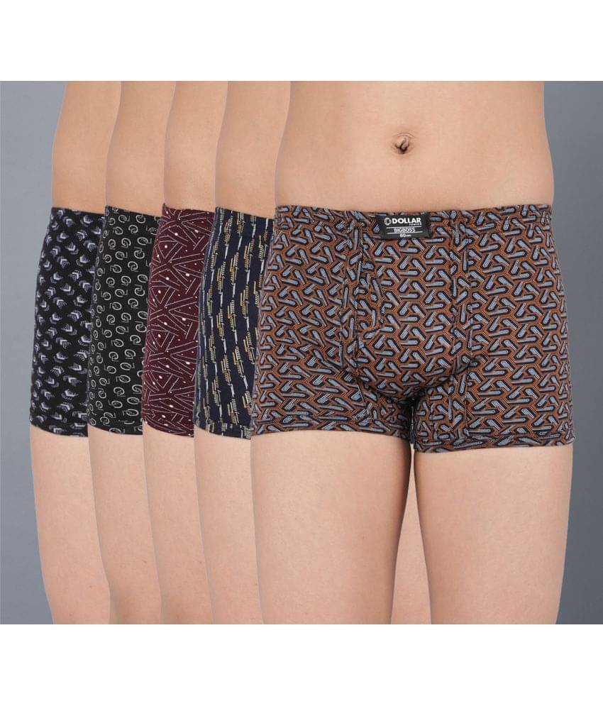     			Dollar Bigboss Pack of 5 Boys Cotton Blend Trunks ( Multi Color )