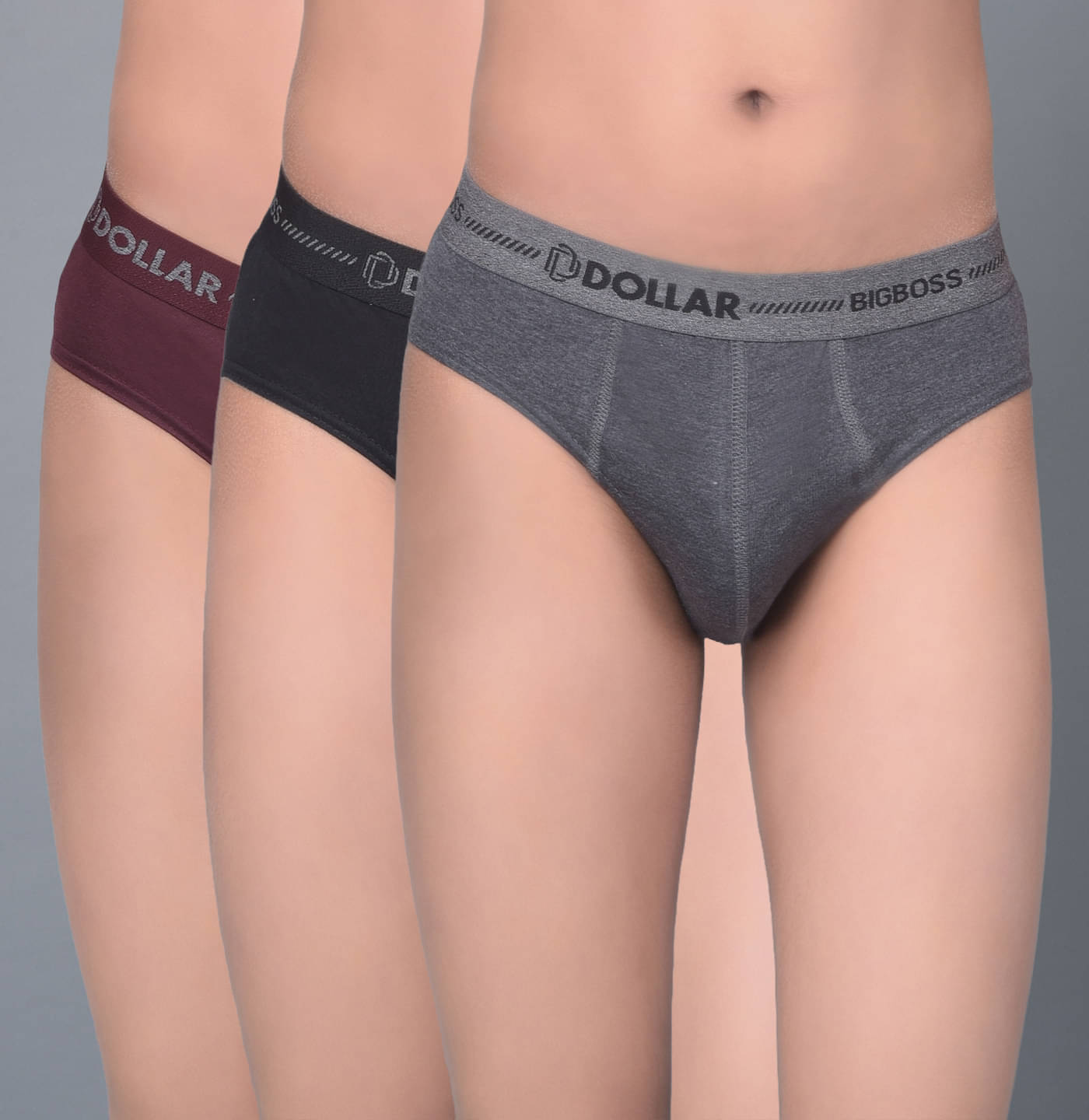     			Dollar Bigboss Pack of 3 Boys Cotton Blend Briefs ( Multi Color )
