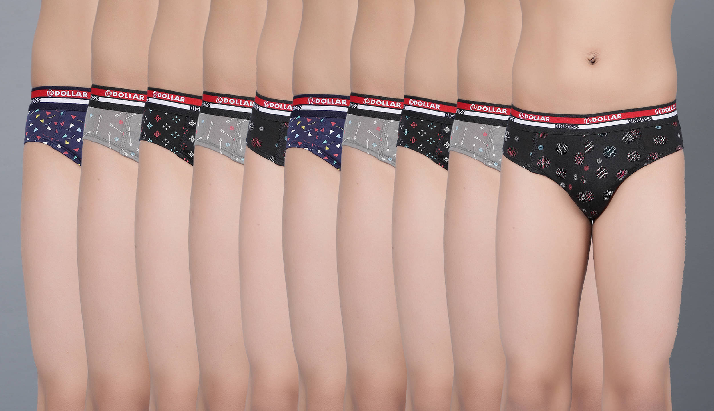     			Dollar Bigboss Pack of 1 Boys Cotton Blend Briefs ( Multi Color )