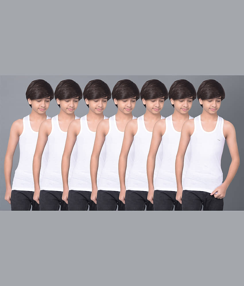 Dollar Bigboss Pack of 7 Boys Cotton Blend ( White ) - Nightwear & Loungewear | Buy online on ZillyBuy