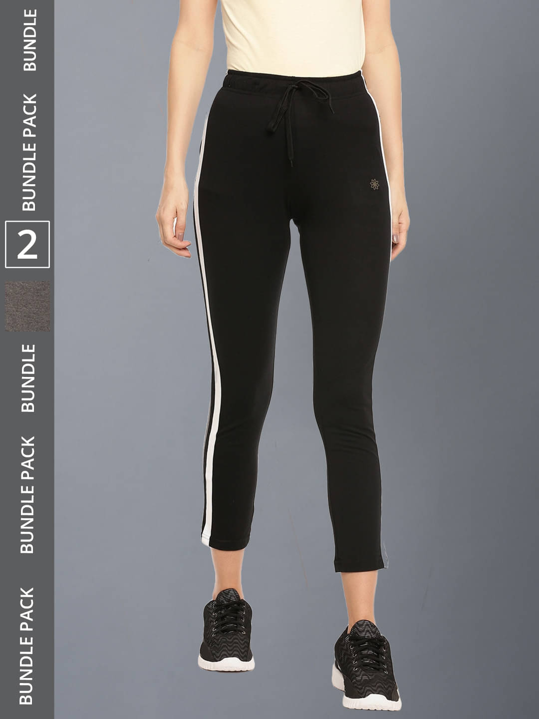 Dollar Missy Multi Color Cotton Blend Straight Women's Casual Pants ( Pack of 2 ) Dollar Missy Multi Color Cotton Blend Straight Women's Casual Pants ( Pack of 2 )