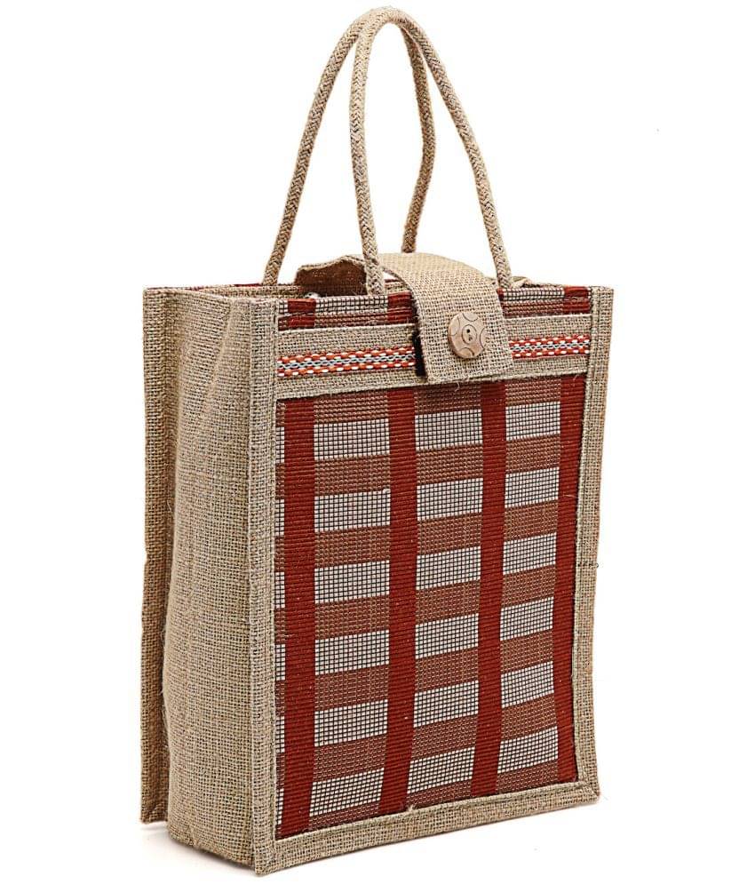     			ENSAC Handheld Jute Set of 1 ( Brown )