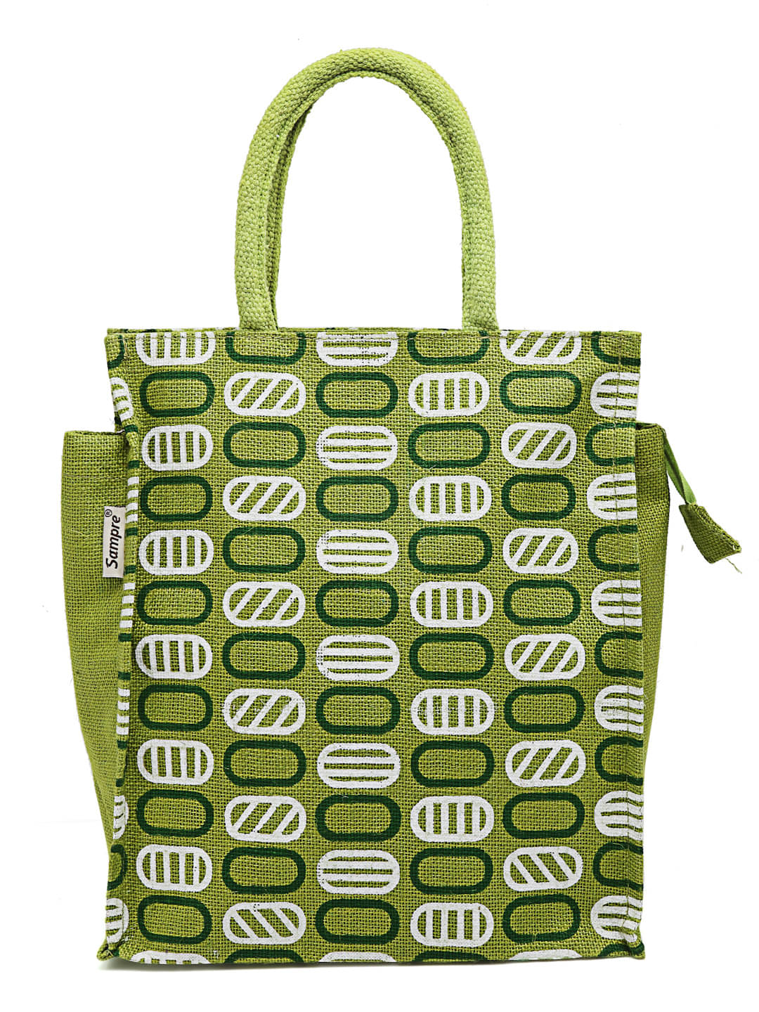     			ENSAC Handheld Jute Set of 1 ( Green )